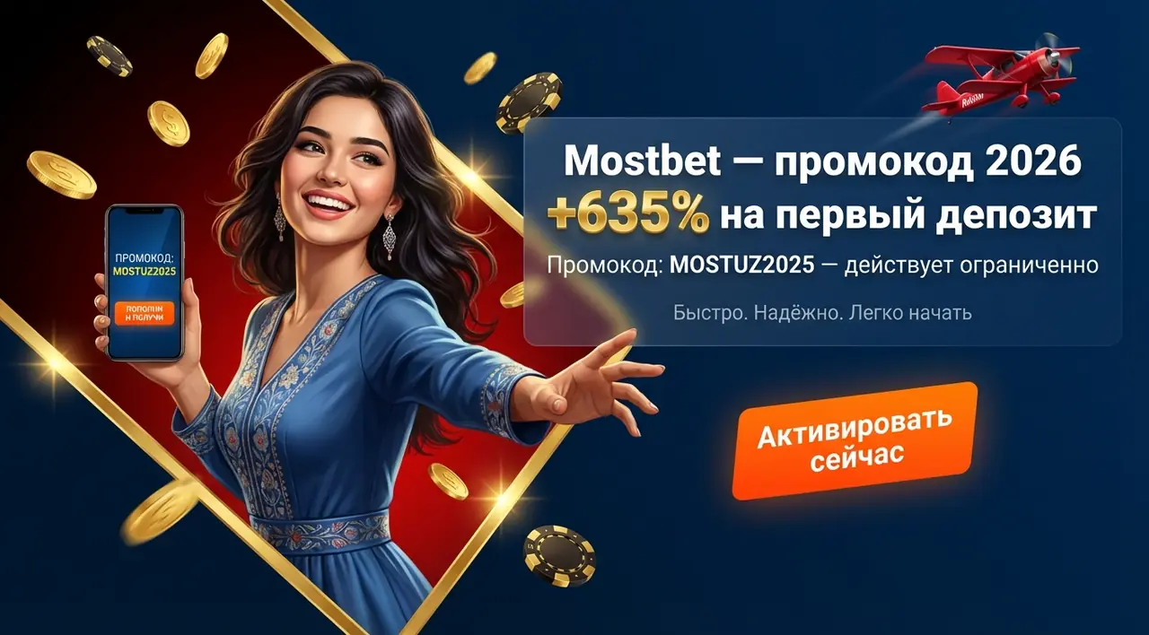 Mostbet промокод 2026 — актуальный код на бонус